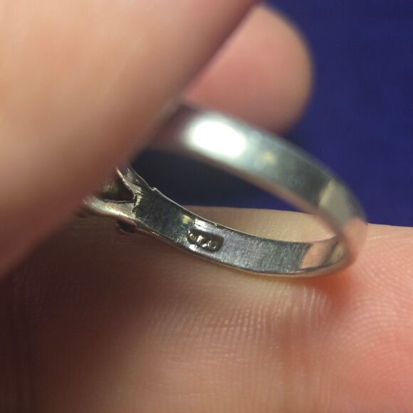 Vintage Sterling Silver 925 Ring Sz 6.5 - Picture 5 of 7
